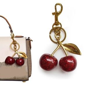 Cherry Keychain Bag Charm Stylish Women Accessories